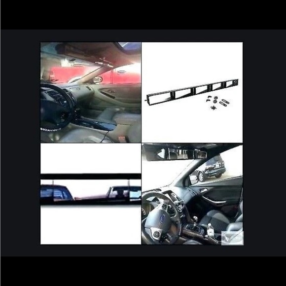 Black Multi-Panel Rearview Mirror - Picture 2 of 3